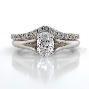 18K White Gold Diamond Wedding Set